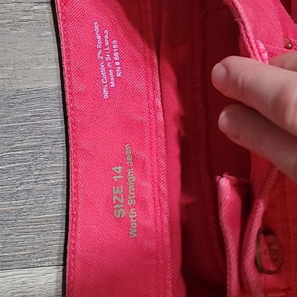 Lilly Pulitzer Worth Straight Jeans in Azalea Size 14 - Picture 6 of 8